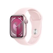 Apple Watch Series 9 GPS Cassa 41mm in Alluminio Rosa con Cinturino Sport Rosa Confetto - S/M