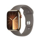 Apple Watch Series 9 GPS + Cellular Cassa 45mm in Acciaio inossidabile Oro con Cinturino Sport Creta - S/M