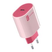 Cellularline USB-C Charger #Stylecolor - Universal Caricabatterie da rete20W colorato Rosa