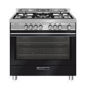 Glem Gas ST965MBK cucina Nero, Antracite, Acciaio inossidabile A+