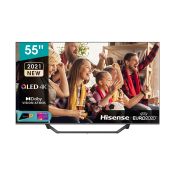 Hisense 55A72GQ TV 138,7 cm (54.6") 4K Ultra HD Smart TV Wi-Fi Nero, Grigio