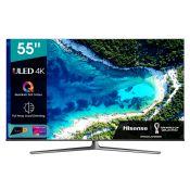 Hisense 55U82GQ TV 138,7 cm (54.6") 4K Ultra HD Smart TV Wi-Fi Nero, Grigio