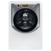 Hotpoint AQD1071D 697 EU/A lavasciuga Libera installazione Caricamento frontale Stainless steel, Bianco