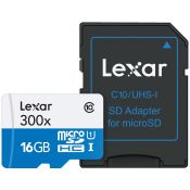 LEXAR - MicroSDHC 300x 16GB + Adattatore SD
