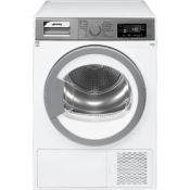 Smeg DHT82LSIT asciugatrice Libera installazione Caricamento frontale 8 kg A++ Argento, Bianco