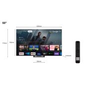 TCL C74 Series Serie C74 Smart TV QLED 4K 55" 55C749, 144Hz, Local Dimming, Dolby Vision - Atmos, Google TV