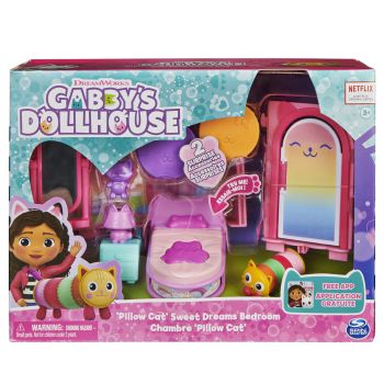 Gabby's Dollhouse , La camera da letto di Cuscigatta, mini playset stanze  della casa, giochi per bambini dai 3 anni in su